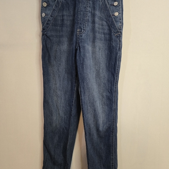 GAP womens junior Size XS medium wash denim overalls - Picture 4 of 8
